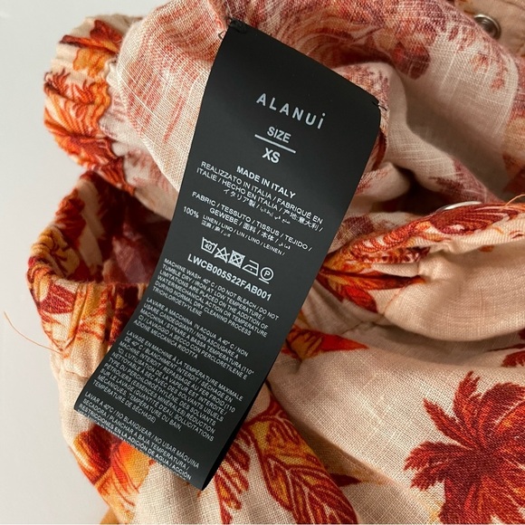 Alanui linen ho'okipa toile de jouy shorts Hawaii hawaiian theme xs - Picture 4 of 11